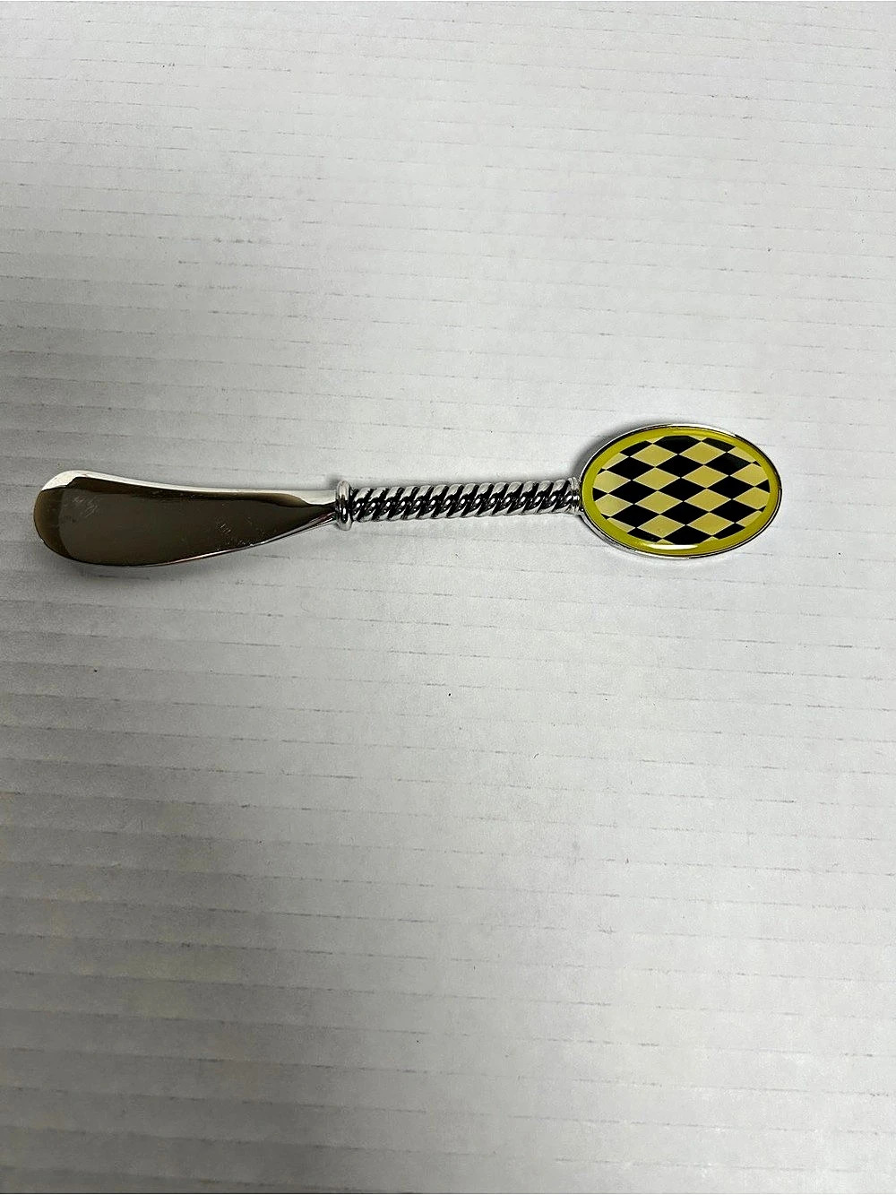 mud pie Checkered Cheese and Dip Spreader